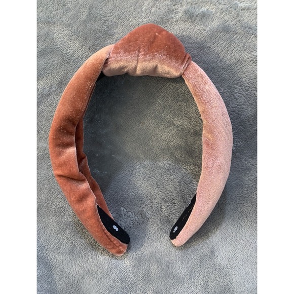 Authentic Lela Sadoughi Pink Velvet Knotted Headband